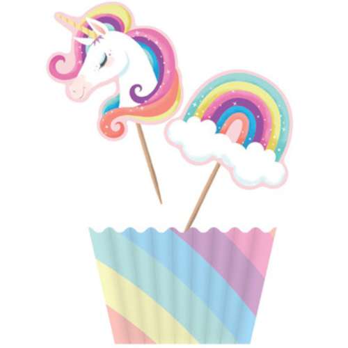 Unicorn Cupcake Papers and Pix Combo - Click Image to Close